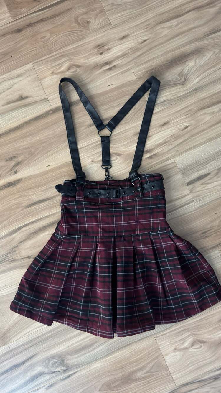 Killstar Shadows Suspender Skirt Size L
